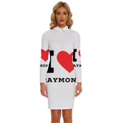 I Love Raymond Long Sleeve Shirt Collar Bodycon Dress by ilovewhateva