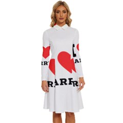 I Love Larry Long Sleeve Shirt Collar A-line Dress by ilovewhateva