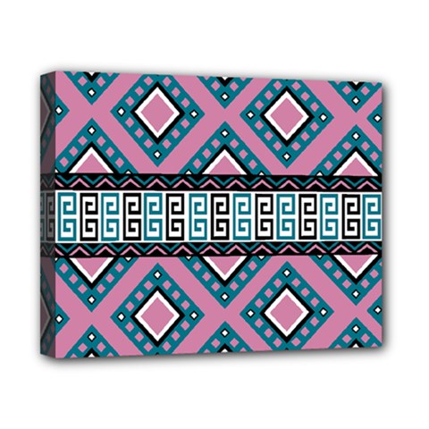 Pink Pattern Design Vintage Canvas 10  X 8  (stretched) by Ravend