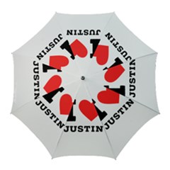 I Love Justin Golf Umbrellas by ilovewhateva