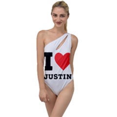 I Love Justin To One Side Swimsuit by ilovewhateva