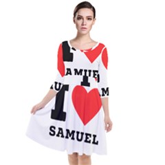 I Love Samuel Quarter Sleeve Waist Band Dress by ilovewhateva