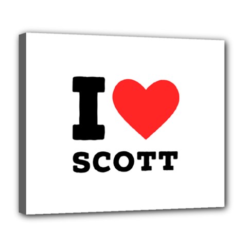 I Love Scott Deluxe Canvas 24  X 20  (stretched) by ilovewhateva