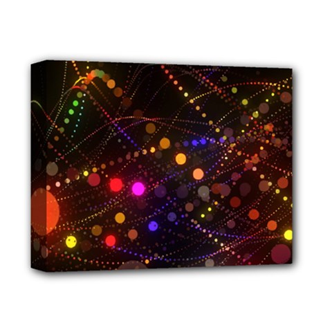 Abstract Light Star Design Laser Light Emitting Diode Deluxe Canvas 14  X 11  (stretched) by Semog4