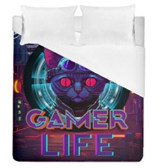 Gamer Life Duvet Cover (queen Size) by minxprints