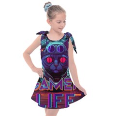 Gamer Life Kids  Tie Up Tunic Dress by minxprints