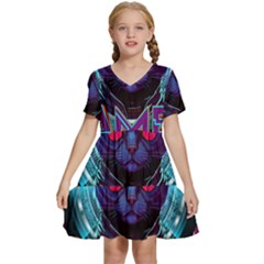 Gamer Life Kids  Short Sleeve Tiered Mini Dress by minxprints