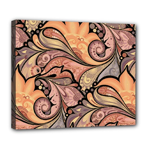 Colorful Paisley Background Artwork Paisley Patterns Deluxe Canvas 24  X 20  (stretched) by Semog4
