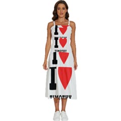 I Love Timothy Sleeveless Shoulder Straps Boho Dress by ilovewhateva