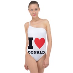 I Love Donald Classic One Shoulder Swimsuit by ilovewhateva