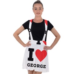 I Love George Velvet Suspender Skater Skirt by ilovewhateva