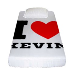 I Love Kevin Fitted Sheet (single Size) by ilovewhateva