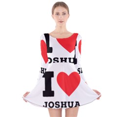 I Love Joshua Long Sleeve Velvet Skater Dress by ilovewhateva