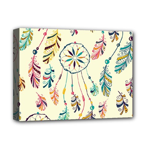 Dreamcatcher Abstract Pattern Deluxe Canvas 16  X 12  (stretched)  by Semog4