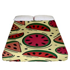 Watermelon Pattern Slices Fruit Fitted Sheet (king Size) by Semog4