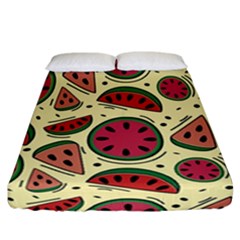 Watermelon Pattern Slices Fruit Fitted Sheet (california King Size) by Semog4