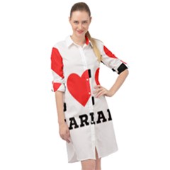 I Love Mark Long Sleeve Mini Shirt Dress by ilovewhateva