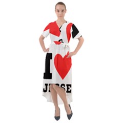 I Love Jesse Front Wrap High Low Dress by ilovewhateva