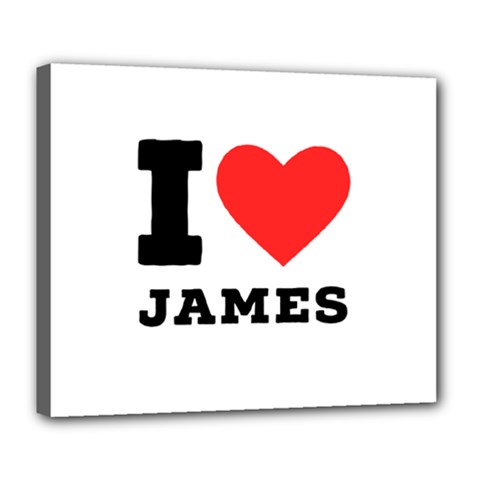 I Love James Deluxe Canvas 24  X 20  (stretched) by ilovewhateva