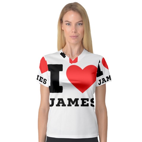 I Love James V-neck Sport Mesh Tee by ilovewhateva