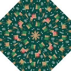 Cute Christmas Pattern Doodle Hook Handle Umbrellas (medium) by Semog4