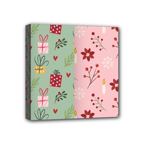 Flat Christmas Pattern Collection Mini Canvas 4  X 4  (stretched) by Semog4