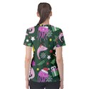 Colorful Funny Christmas Pattern Women s Cotton Tee View2