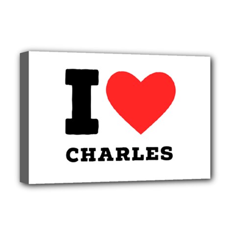 I Love Charles  Deluxe Canvas 18  X 12  (stretched) by ilovewhateva