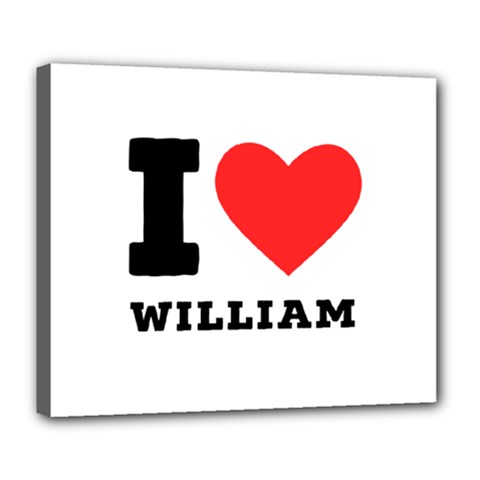 I Love William Deluxe Canvas 24  X 20  (stretched) by ilovewhateva