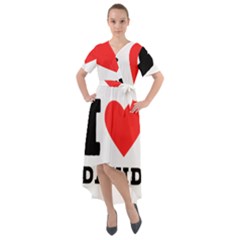 I Love David Front Wrap High Low Dress by ilovewhateva