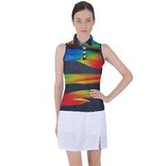 Colorful Background Women s Sleeveless Polo Tee by Semog4