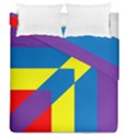 Colorful-red-yellow-blue-purple Duvet Cover Double Side (Queen Size) View1