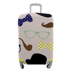 Moustache-hat-bowler-bowler-hat Luggage Cover (small) by Semog4