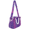Geometric-background-abstract Rope Handles Shoulder Strap Bag View2