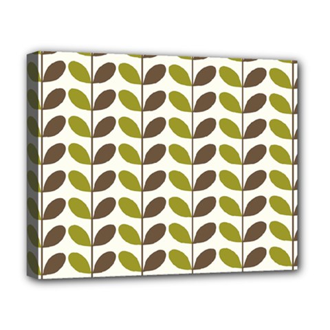 Leaf Plant Pattern Seamless Deluxe Canvas 20  X 16  (stretched) by Semog4