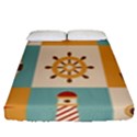 Nautical Elements Collection Fitted Sheet (Queen Size) View1