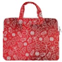 Christmas Pattern Red MacBook Pro 16  Double Pocket Laptop Bag  View1
