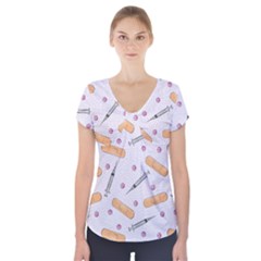 Medicine Short Sleeve Front Detail Top by SychEva