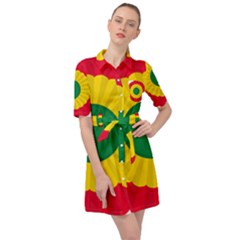 National Cockade Of Bolivia Belted Shirt Dress by abbeyz71