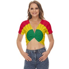 National Cockade Of Bolivia Twist Front Crop Top by abbeyz71