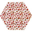 Watercolor Strawberry Wooden Puzzle Hexagon View1