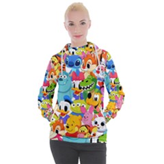 Illustration Cartoon Character Animal Cute Women s Hooded Pullover by Sudheng
