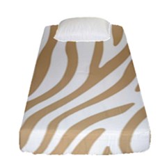 Brown Zebra Vibes Animal Print  Fitted Sheet (single Size) by ConteMonfrey