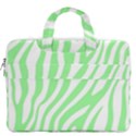 Green Zebra Vibes Animal Print  MacBook Pro 16  Double Pocket Laptop Bag  View2