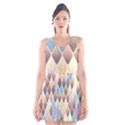Abstract Colorful Diamond Background Tile Scoop Neck Skater Dress View1