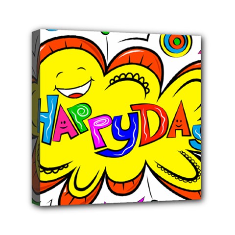 Happy Happiness Child Smile Joy Mini Canvas 6  X 6  (stretched) by Celenk