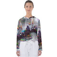 Abstract Art Psychedelic Art Experimental Women s Slouchy Sweat by Uceng