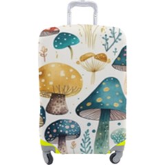 Mushroom Forest Fantasy Flower Nature Luggage Cover (large) by Uceng