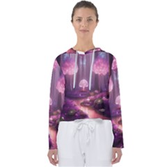 Trees Forest Landscape Nature Neon Women s Slouchy Sweat by Uceng