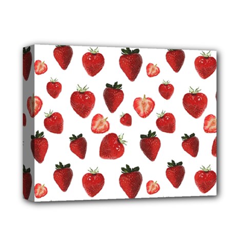 Strawberry Watercolor Deluxe Canvas 14  X 11  (stretched) by SychEva